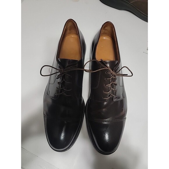 Cole Haan Shoes Mens Size 11.5 D Oxford Leather Lace Up Dark Brown Cap Toe main image 6